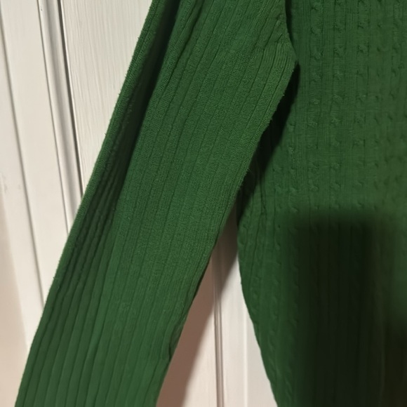 Evan Picone Women's Cable Knit Sweater Green Size Large - Picture 4 of 10